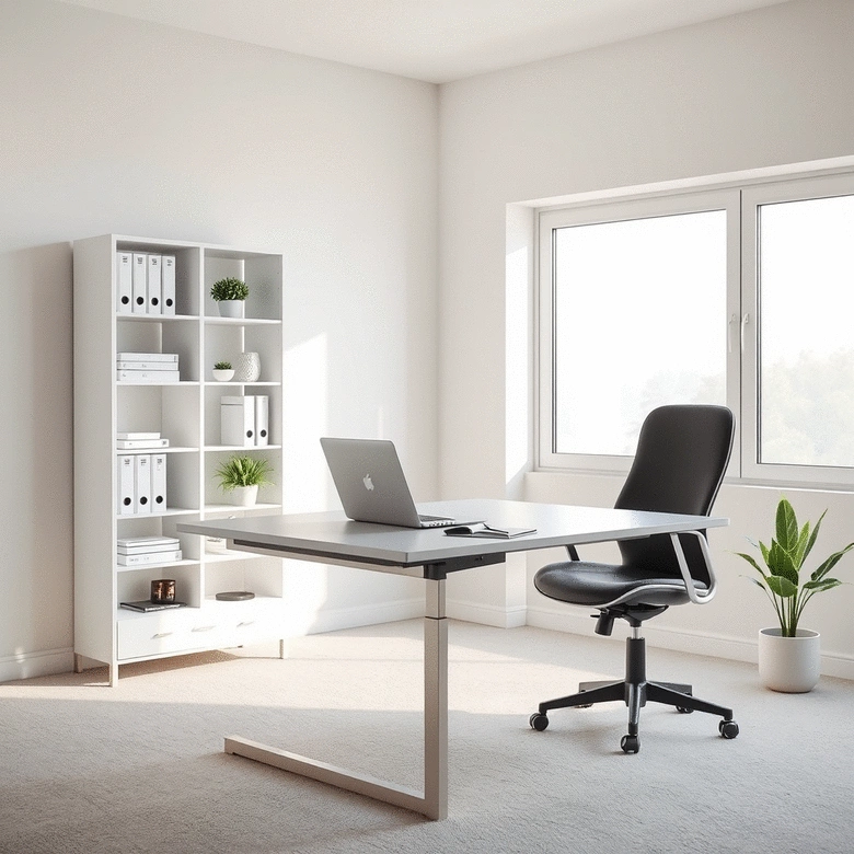 how to create an organized home office space